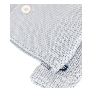 Petit Bateau - Cárdigan fino de punto de algodón orgánico | Gris claro