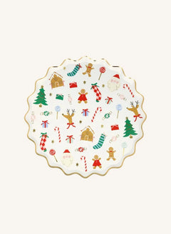 Meri Meri - Joli Noël platos grandes - set de 8