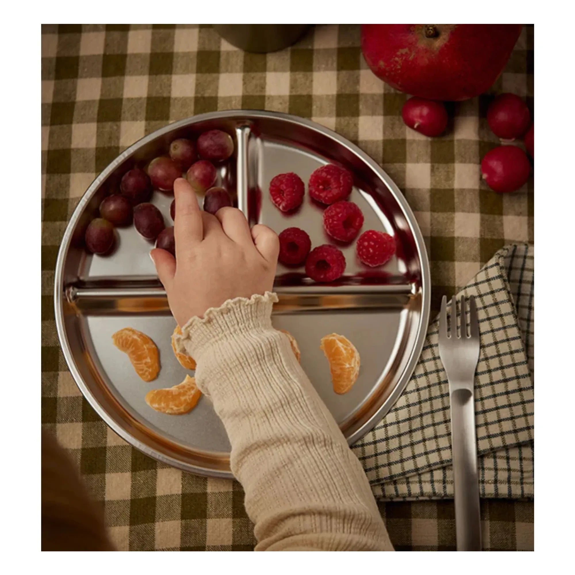 Haps Nordic - Plato de acero con compartimentos | Acero