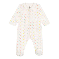 Petit Bateau - Pijama de algodón orgánico con pies Banta | Blanco