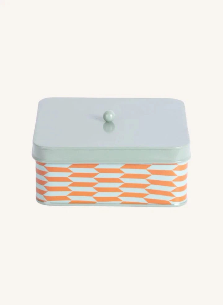 Present Time - Caja de Almacenamiento de Metal con Diseño Salerno | Turquesa