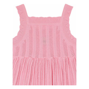 FUB - Vestido de Verano de Punto Fino de Algodón Orgánico | Rosa Caramelo