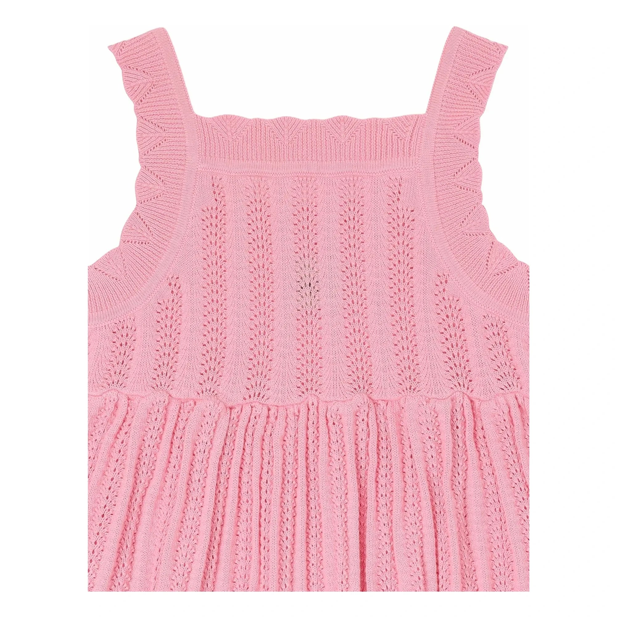 FUB - Vestido de Verano de Punto Fino de Algodón Orgánico | Rosa Caramelo