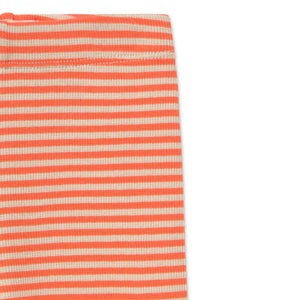 Tinycottons - Leggings de algodón orgánico acanalados a rayas | Rojo