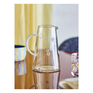 Bloomingville - Jarra Buzz de cristal con flores