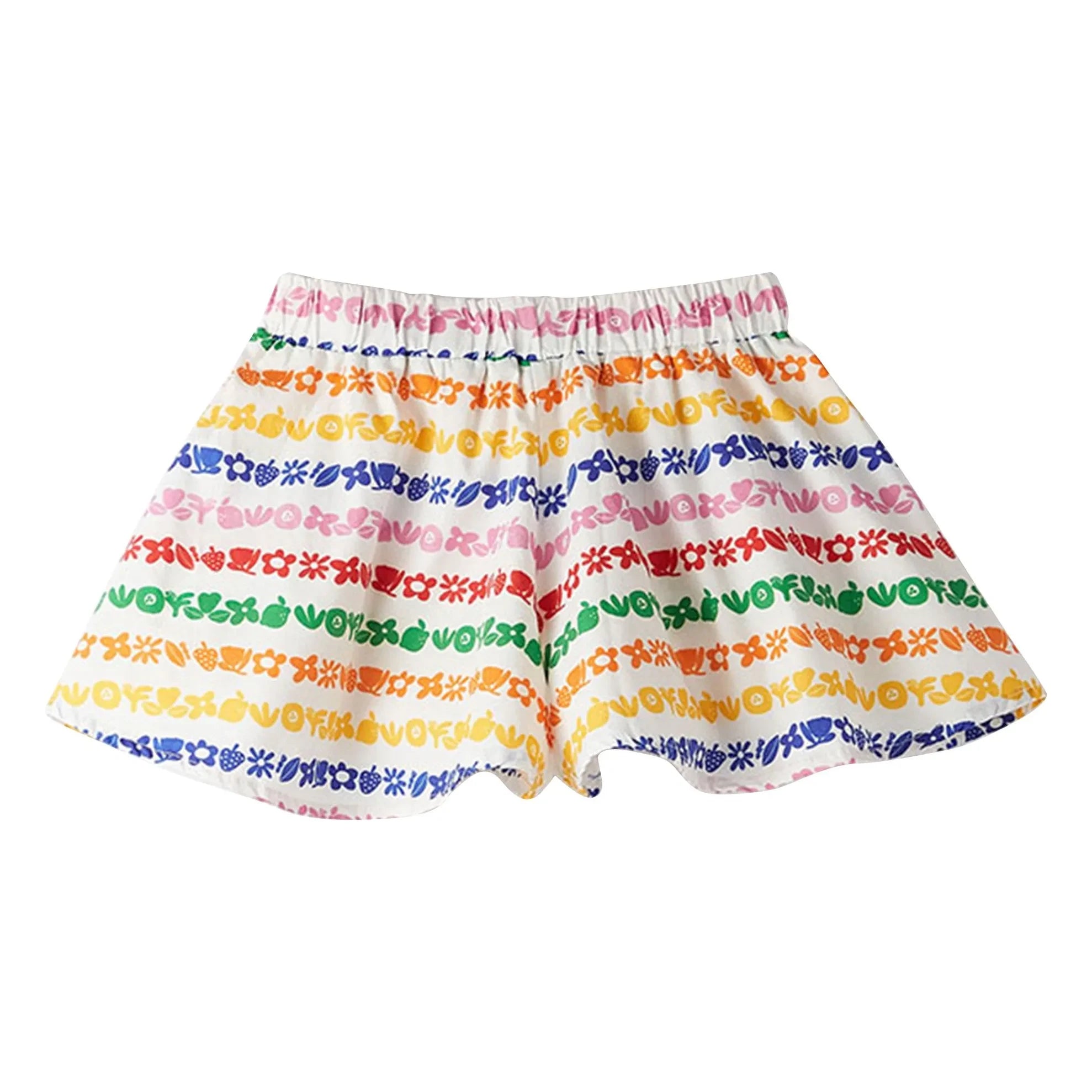 Fabula - Pantalones cortos de jardín a rayas | Blanco