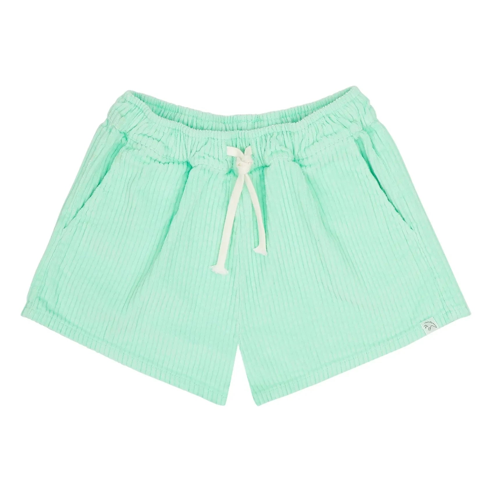 Jenest - Pantalón corto de terciopelo de algodón orgánico Lou | Turquesa