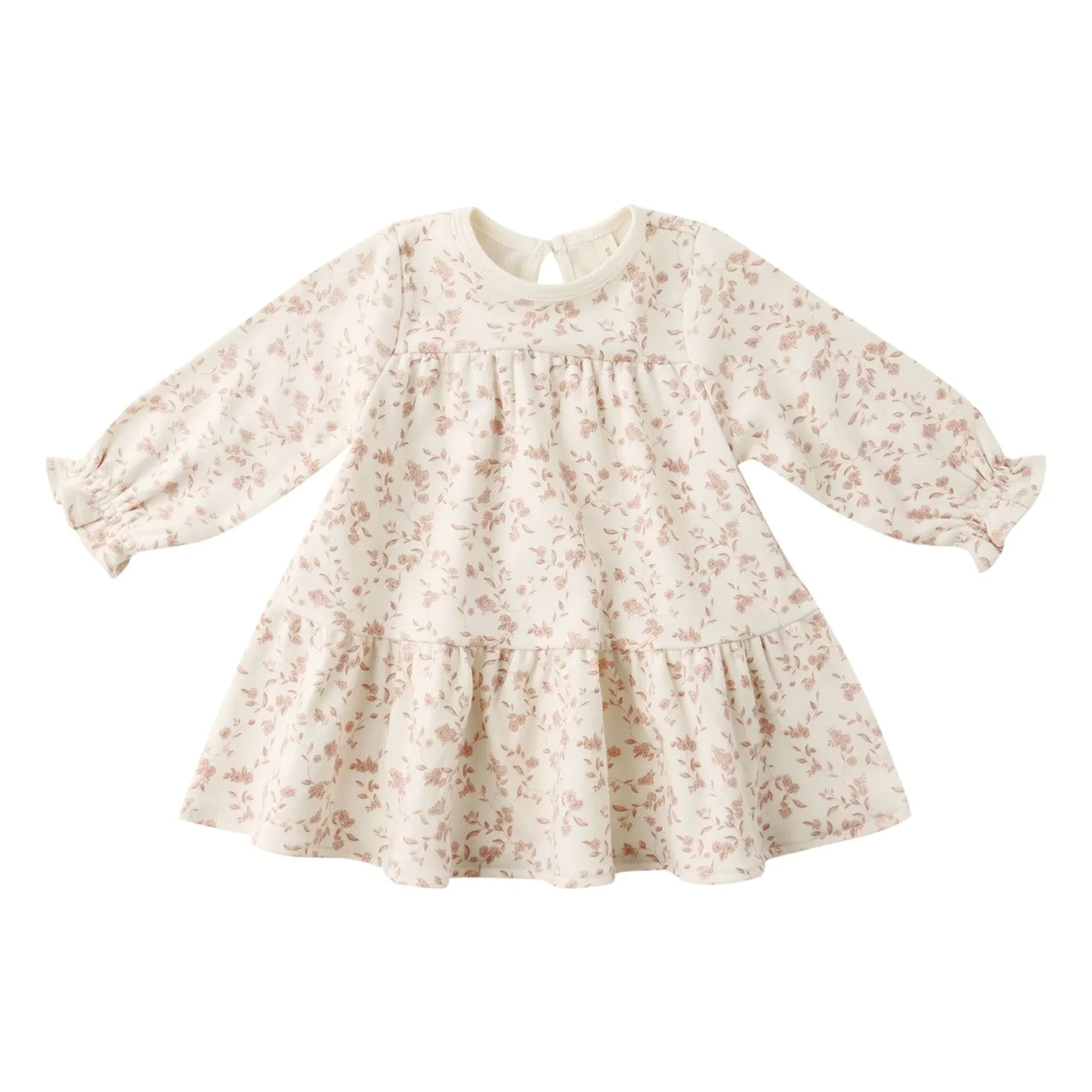 Quincy Mae - Vestido orgánico de algodón con flores | Marfil