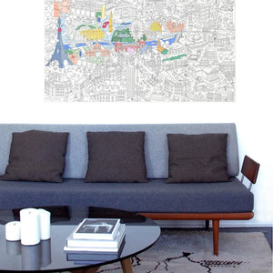 Omy - Póster gigante para colorear París