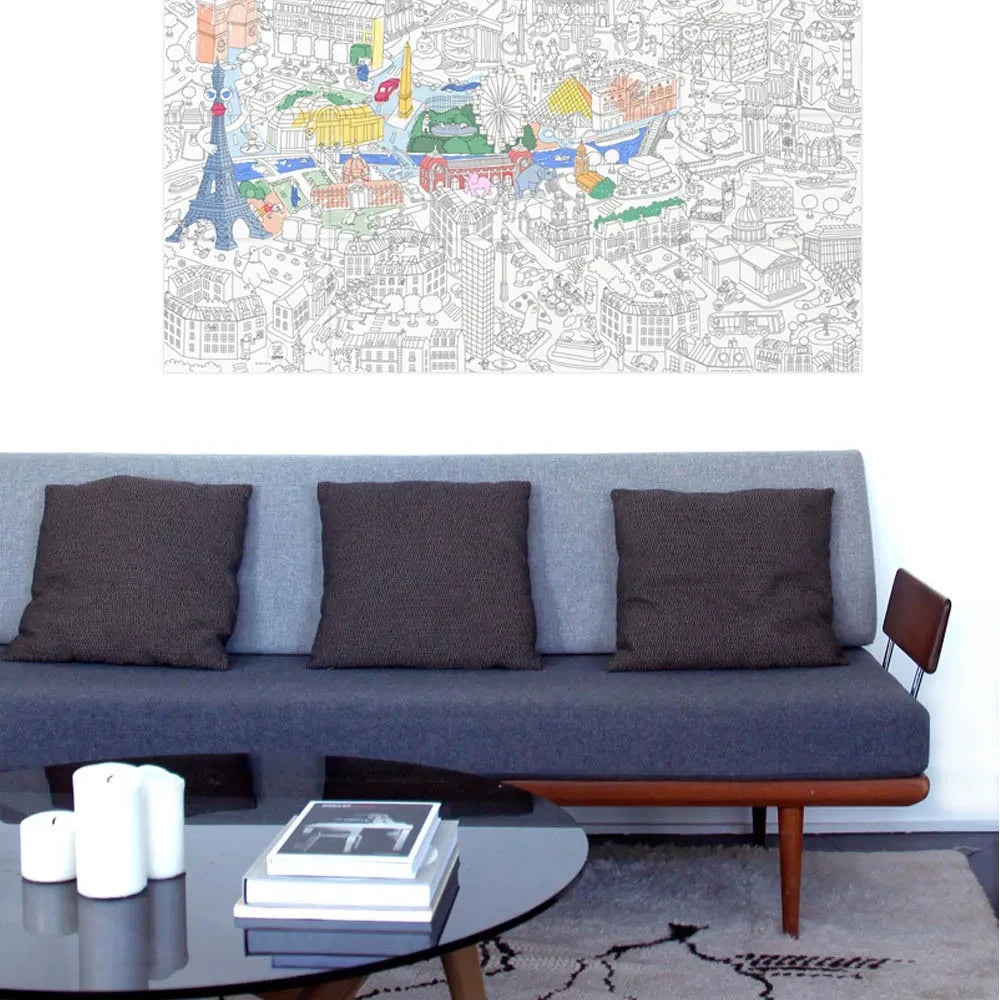 Omy - Póster gigante para colorear París