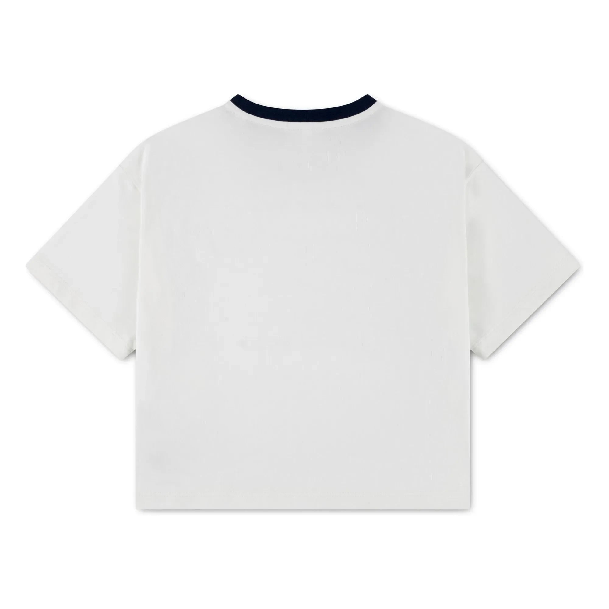 Lacoste - Camiseta L Cuello en contraste Algodón orgánico | Blanco roto