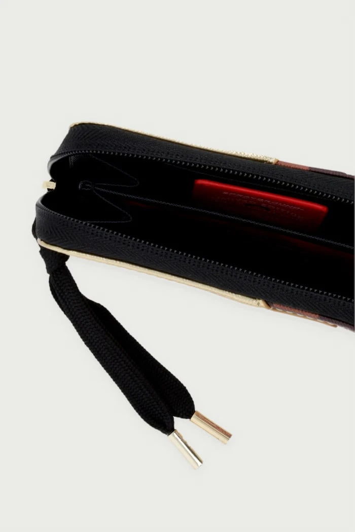 Sprayground - Cartera de Piel Sintética Marrón con Tiburones en París 910W9341NSZ