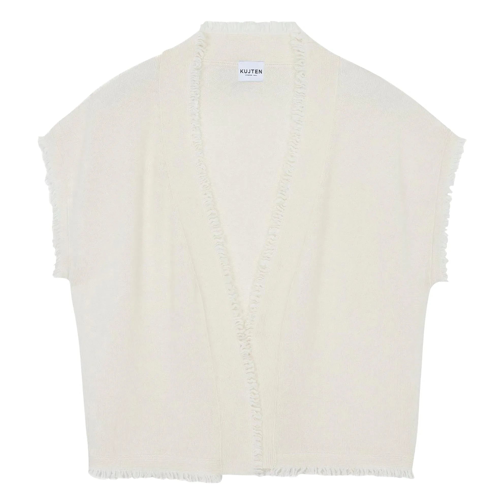 Kujten - Jersey de cachemir Nessa | Blanco