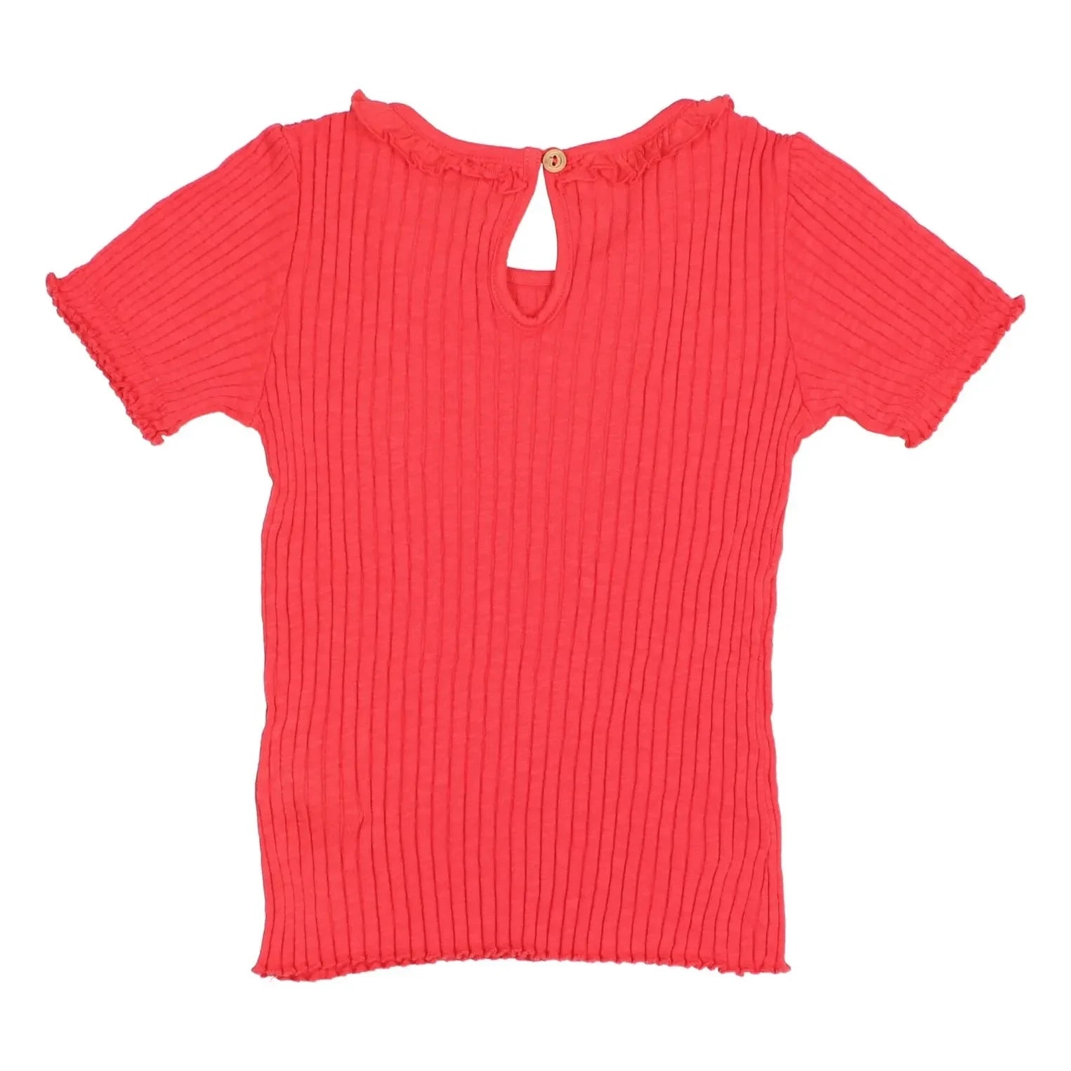 Búho - Camiseta de canalé de algodón orgánico | Rojo