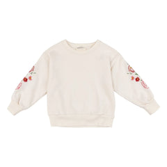 Babe & Tess - Sudadera bordada floral | Blanco roto