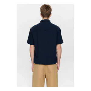 Anerkjendt - Camisa Akotto Seersucker | Azul marino