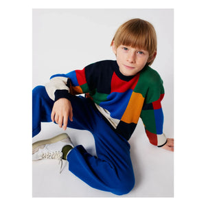 Bobo Choses - Jersey de algodón orgánico a cuadros | Azul
