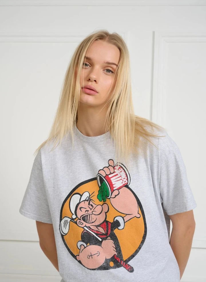 Wild Donkey - Spinach Boxy TS01 Pamuklu Tişört | Gri