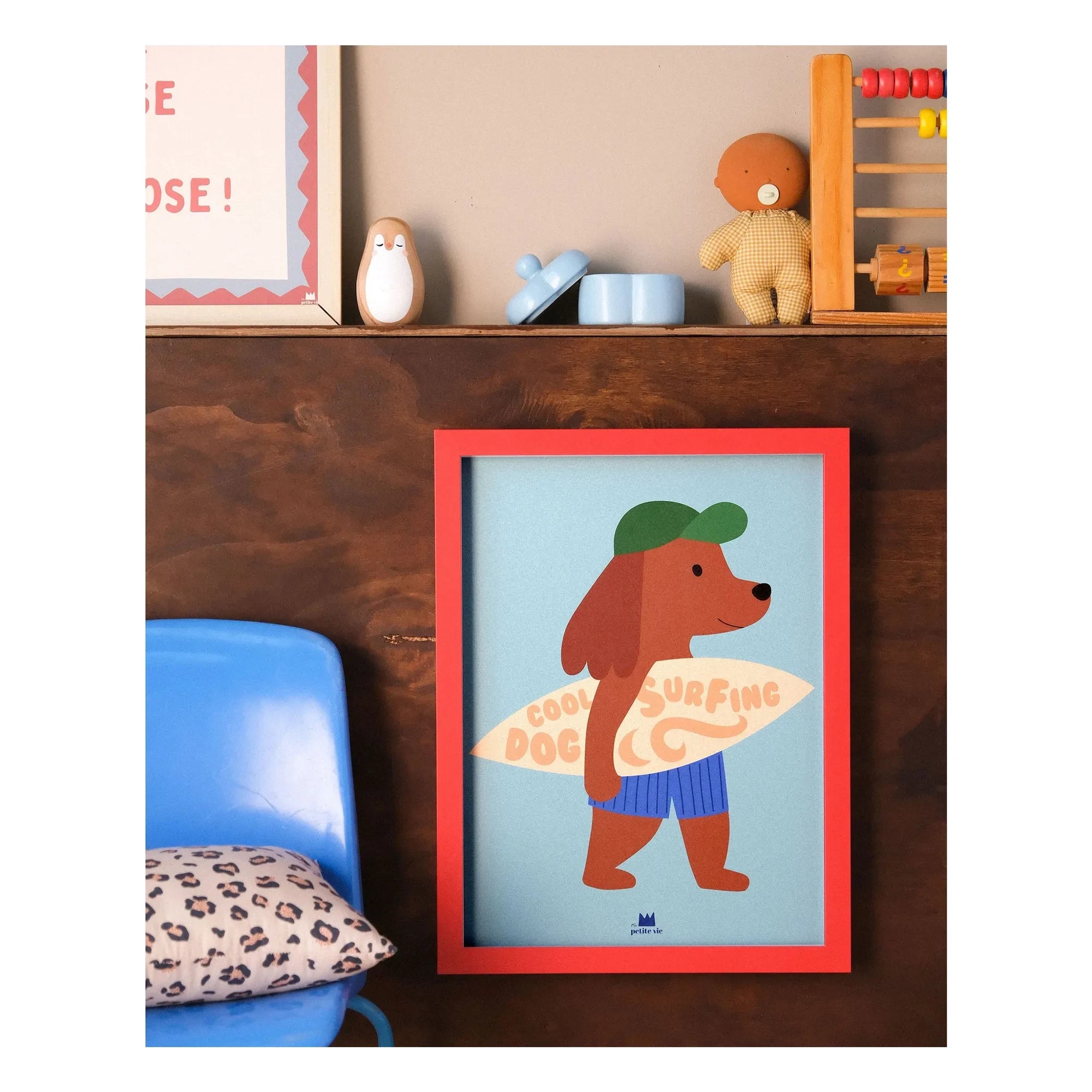 Ma petite vie - Póster de perro surfista