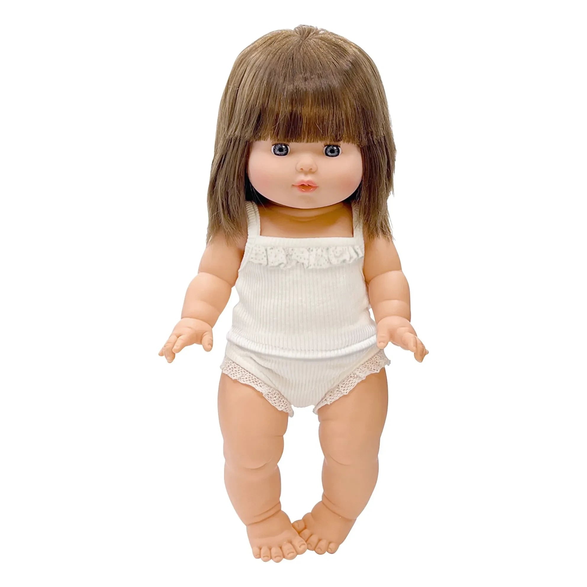 Minikane - Muñeca con conjunto de punto acanalado cereza
