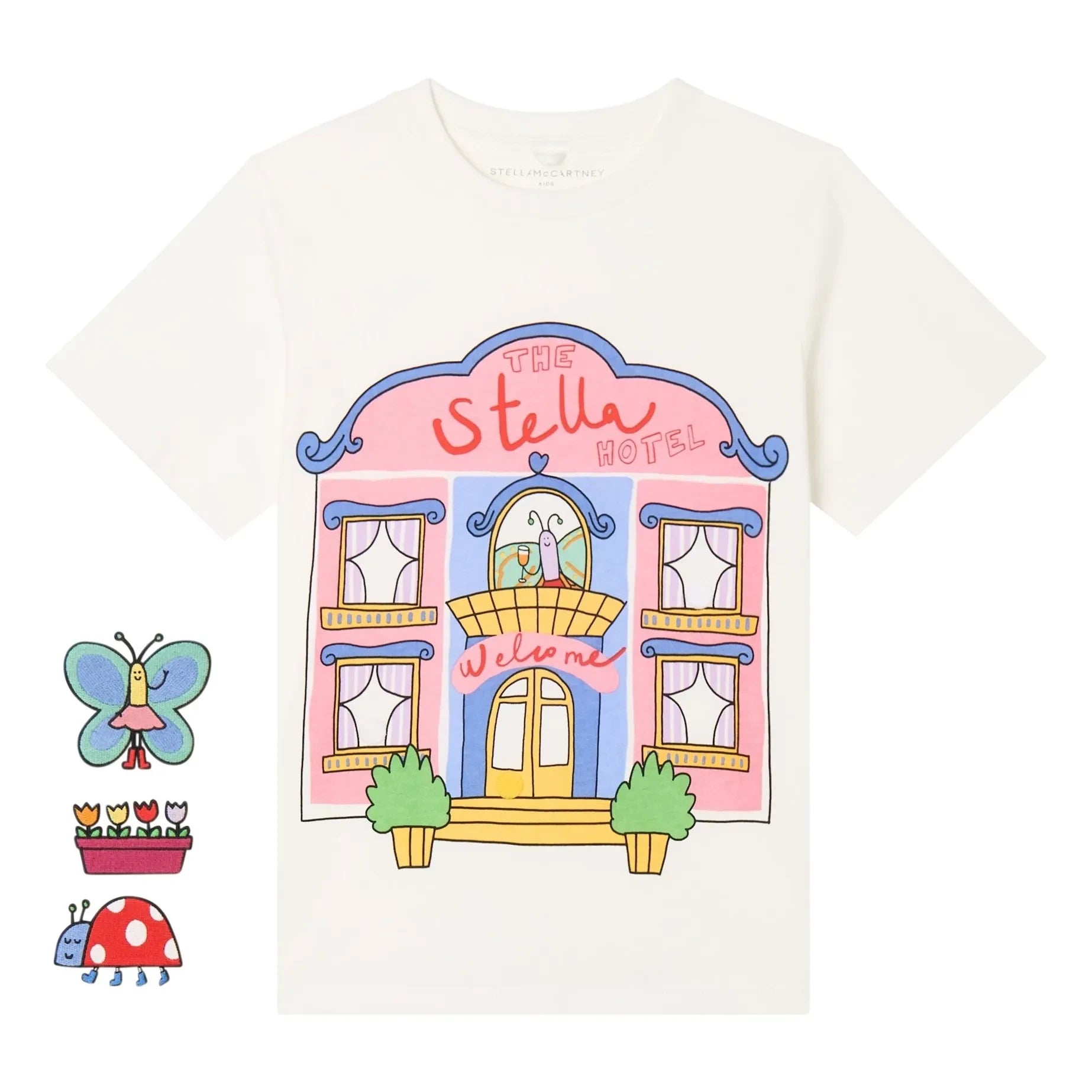Stella McCartney Kids - Parches de camisetas Algodón orgánico | Crema