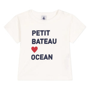 Petit Bateau - Camiseta Baona de algodón orgánico | Blanco