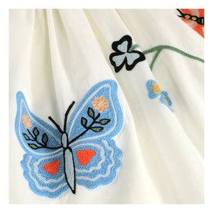 Molo - Vestido Margarita Mariposas Algodón Orgánico | Crema