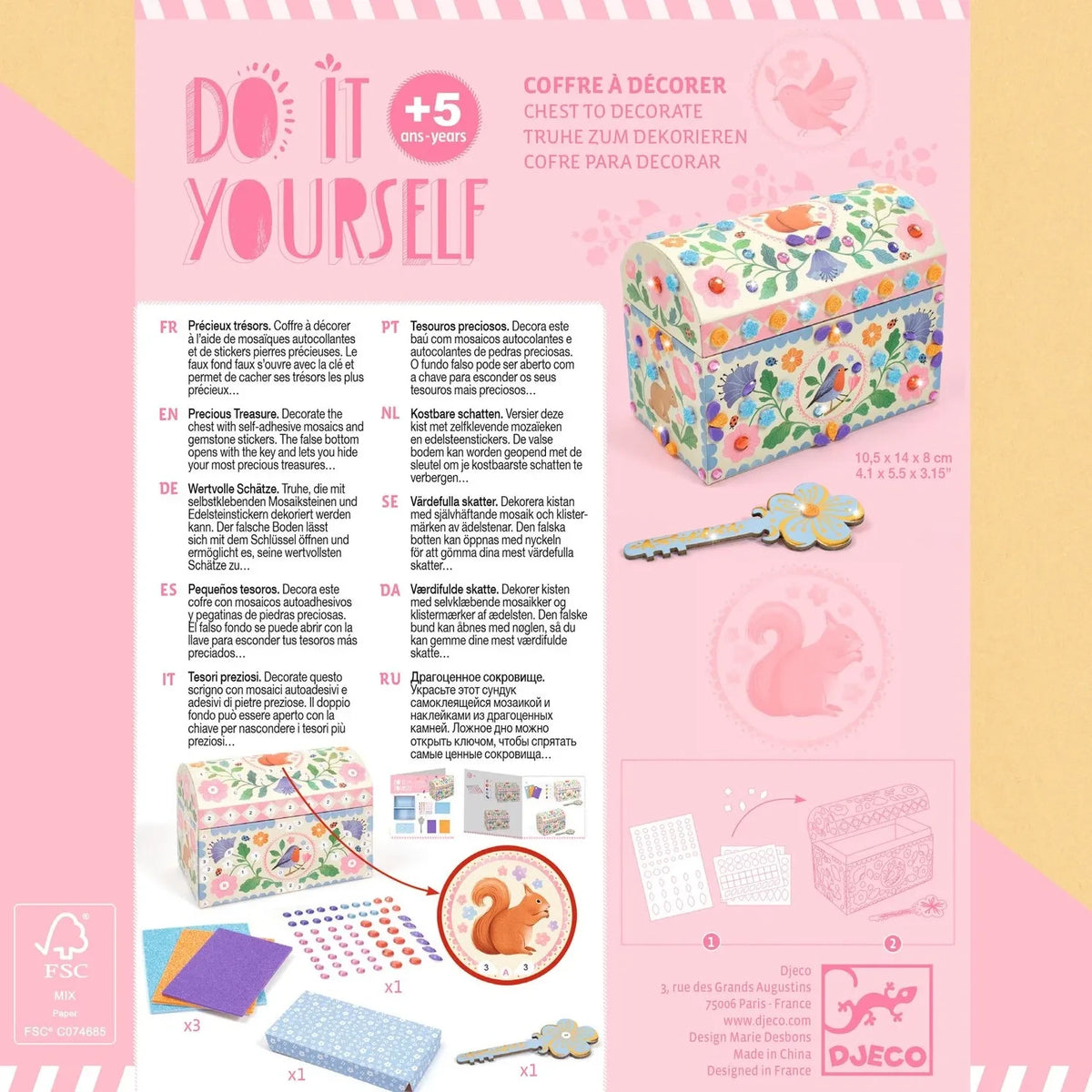 Djeco - Caja decorativa "Precious Treasures"