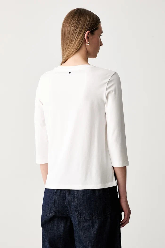 Blusa de manga larga para mujer Weekend Max Mara, algodón y elastano WKDMULTIA