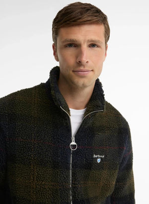 Barbour - Chaqueta de Polar con Cremallera a Cuadros | Caqui