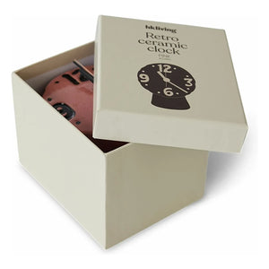 HKliving - Reloj retro de cerámica | Rosa