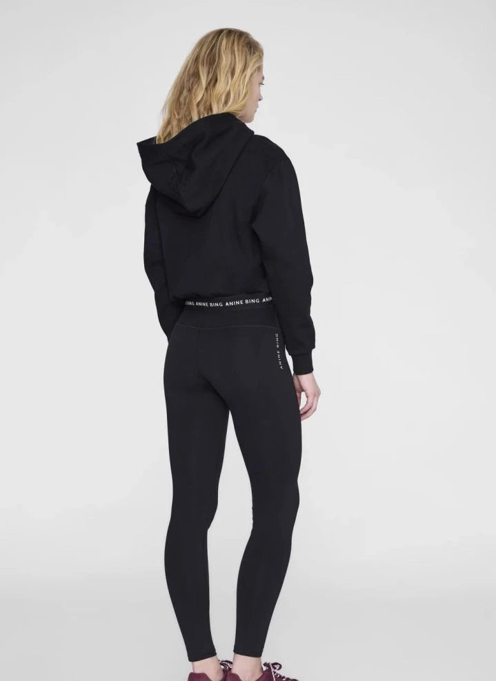 Anine Bing - Sudadera de algodón recortada Dany | Negro