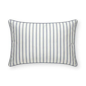 Emily's Pillow - Mürekkep balığı desenli, ince çizgili, saf ipek yastık kılıfı | Mavi