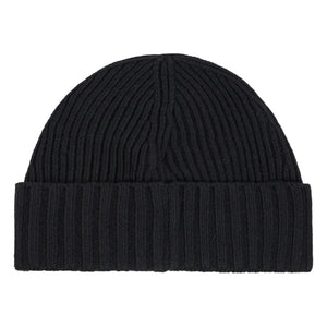 Stone Island - Gorro de lana con logo | Negro