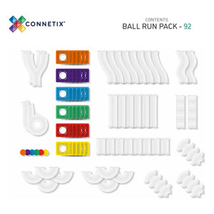 Connetix - Pack de Pista de Bolas - 92 Piezas | Arcoíris