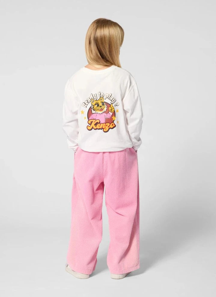 Kenzo - Pantalón elástico de terciopelo | Rosa chicle