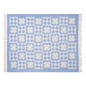 &Klevering - Colcha de retazos a cuadros | Azul