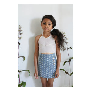 Soor Ploom - Minifalda vaquera color oliva | Azul