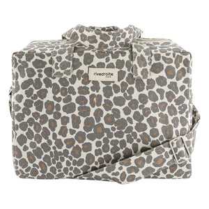 rivedroite - Bolso City Sauval Leopard de Algodón Reciclado | Gris