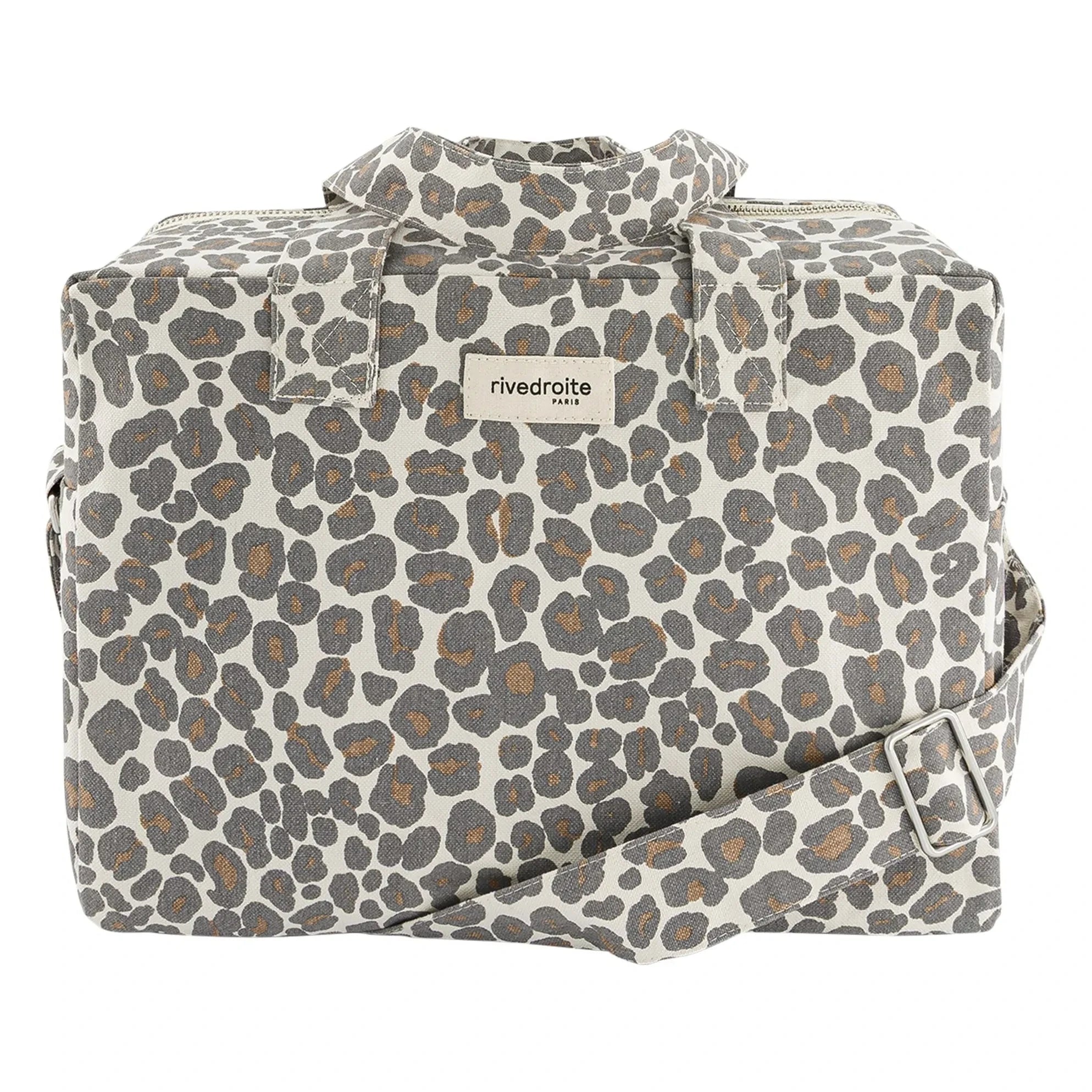 rivedroite - Bolso City Sauval Leopard de Algodón Reciclado | Gris