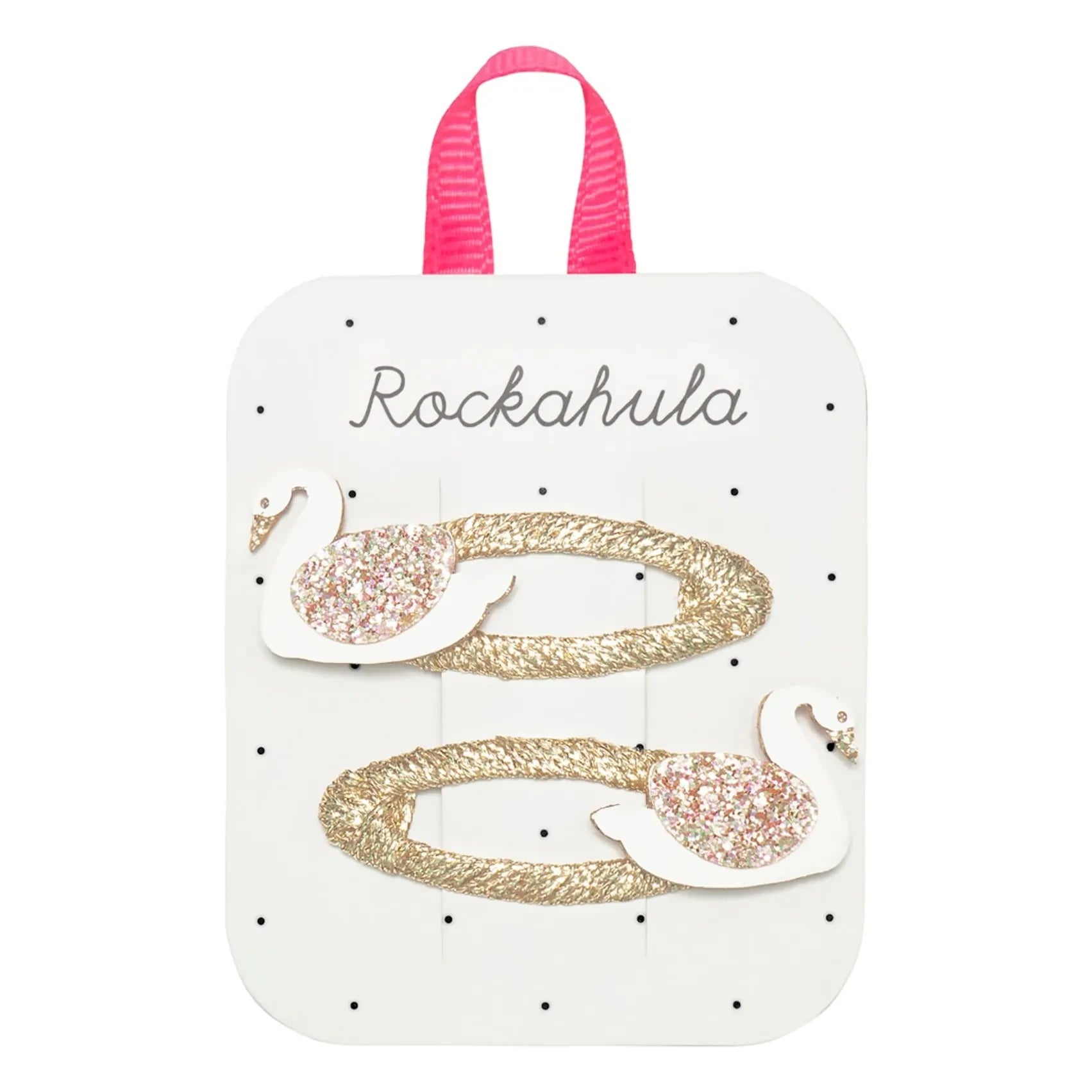 Rockahula Kids - Set de 2 horquillas cisne doradas