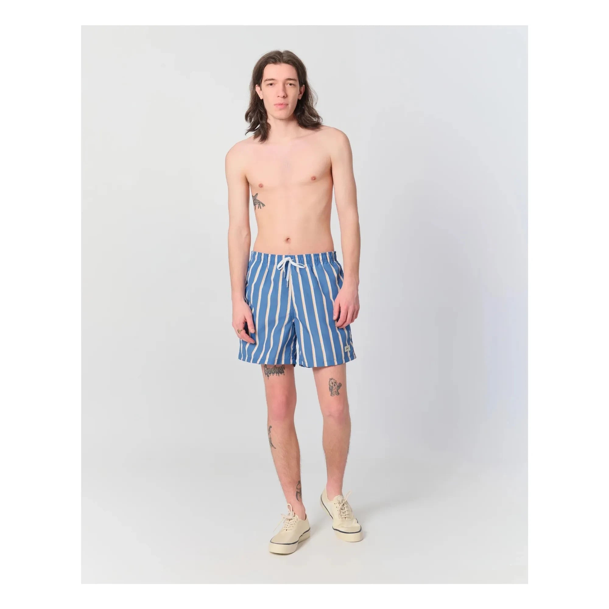 Bather - Bañador corto a rayas | Azul