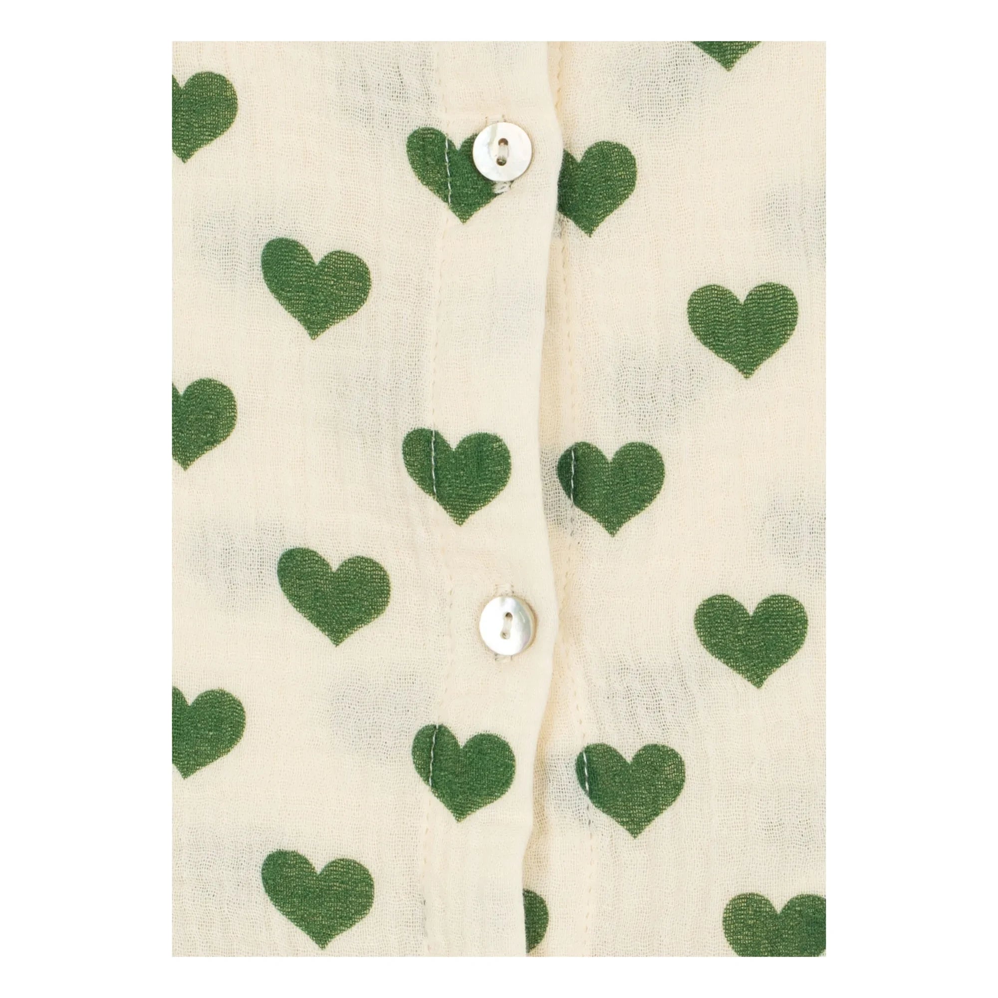 Konges Sløjd - Top de algodón orgánico Coco Hearts | Crudo