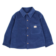 Búho - Camisa de Algodón Orgánico de Terciopelo Suave | Azul Marino