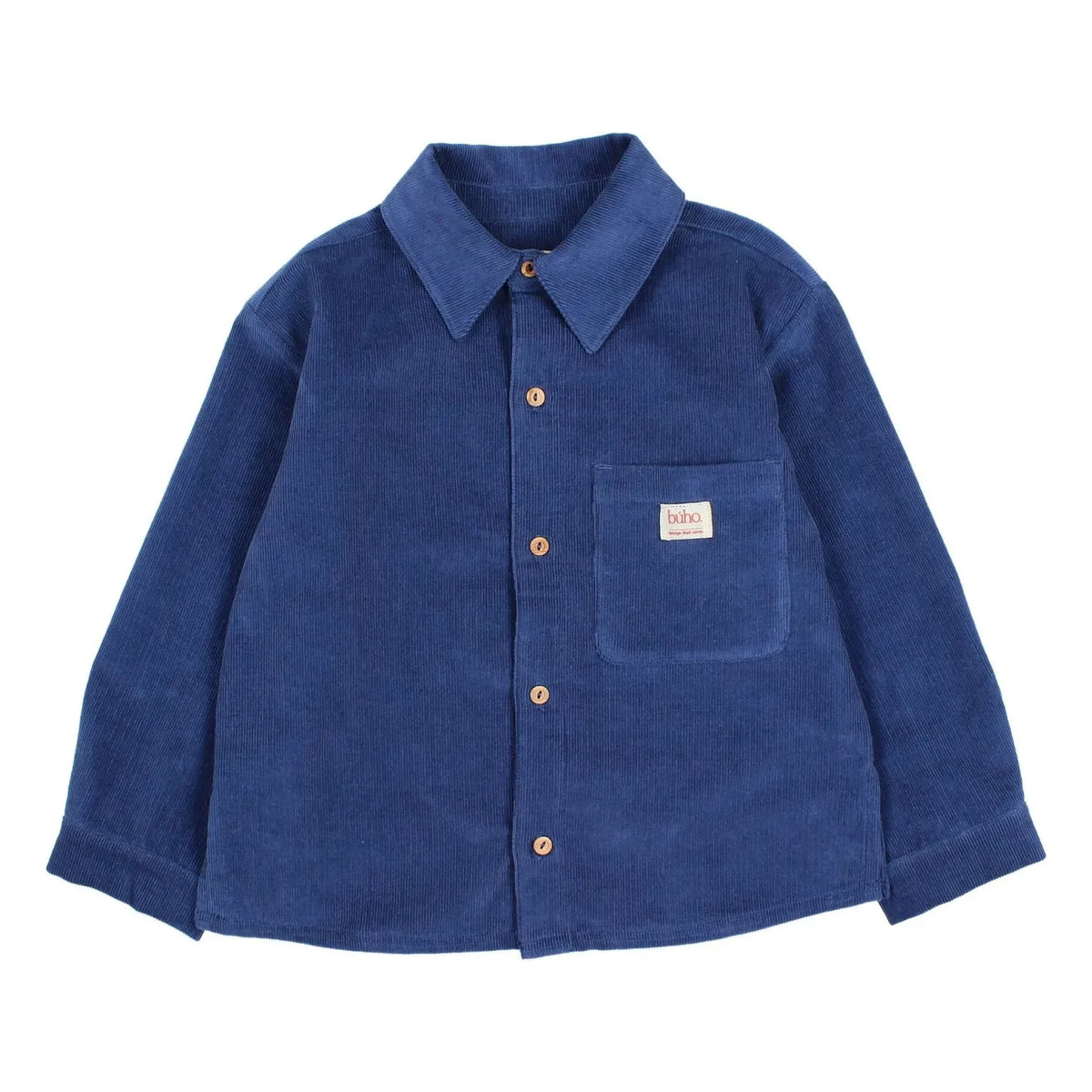 Búho - Camisa de Algodón Orgánico de Terciopelo Suave | Azul Marino