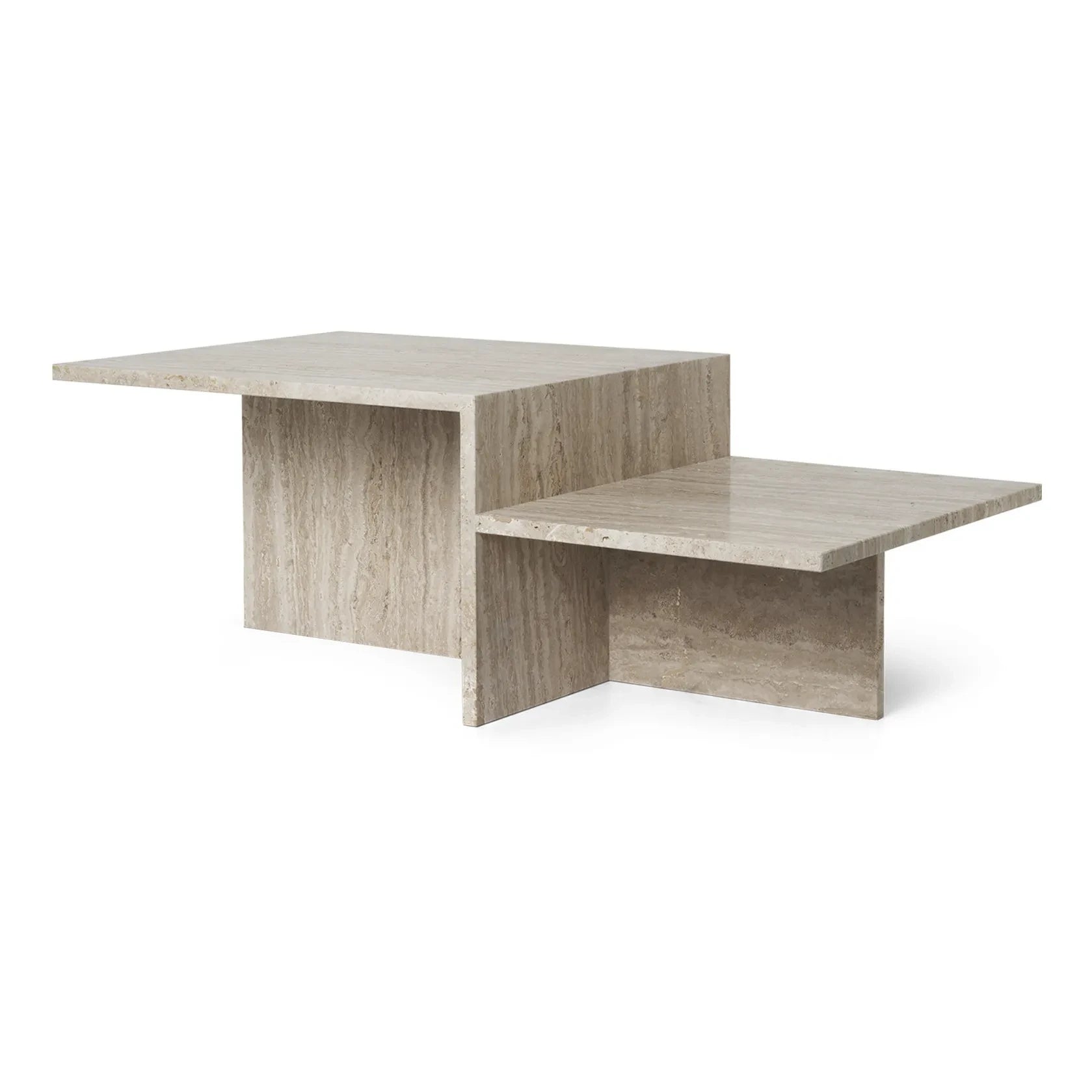 Ferm Living - Mesa auxiliar Distinct de travertino | Beige