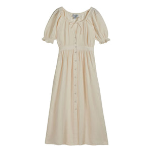 Emile et Ida - Vestido de gasa de algodón | Crema