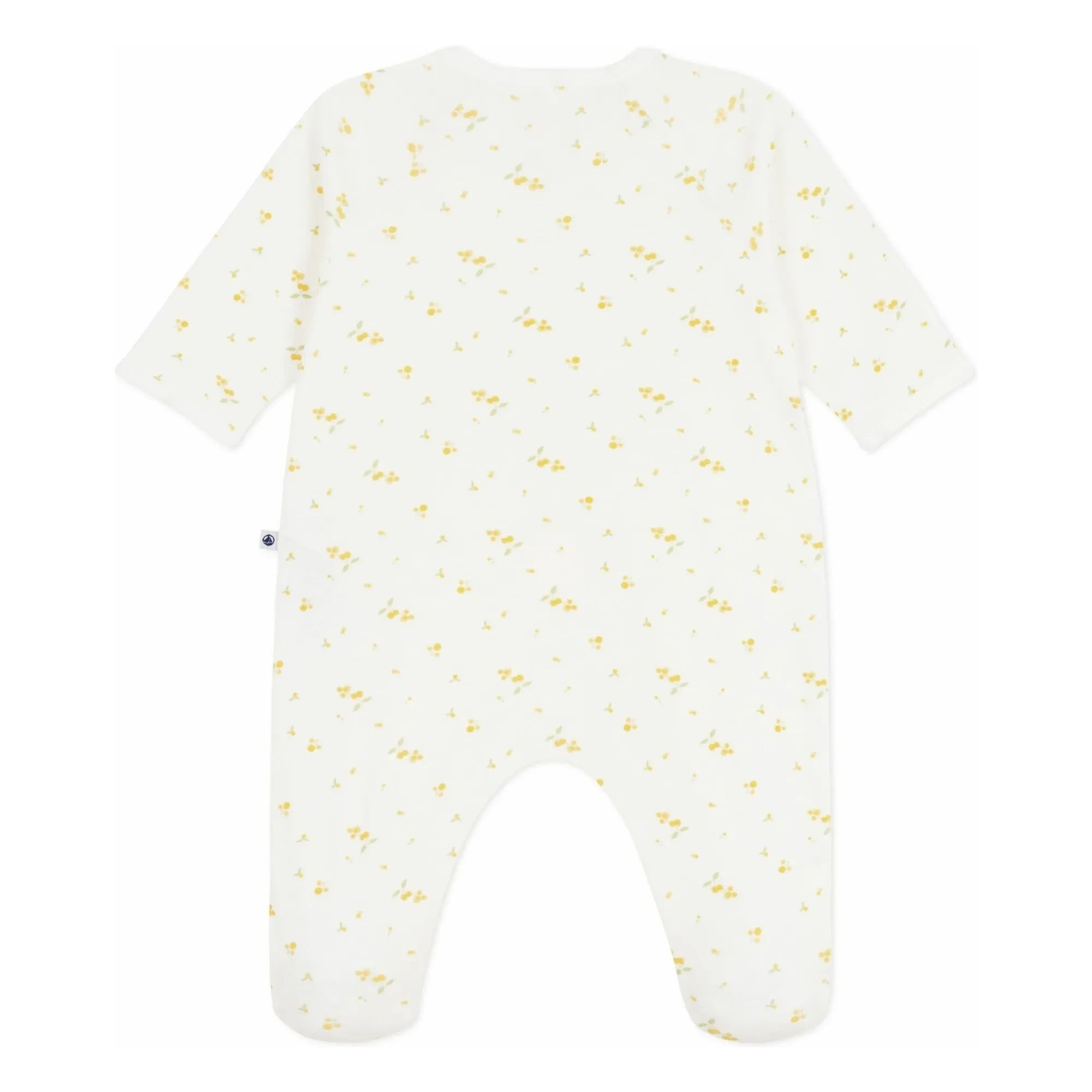 Petit Bateau - Pijama de algodón orgánico con estampado floral y botones a presión | Blanco
