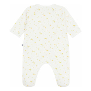 Petit Bateau - Pijama de algodón orgánico con estampado floral y botones a presión | Blanco