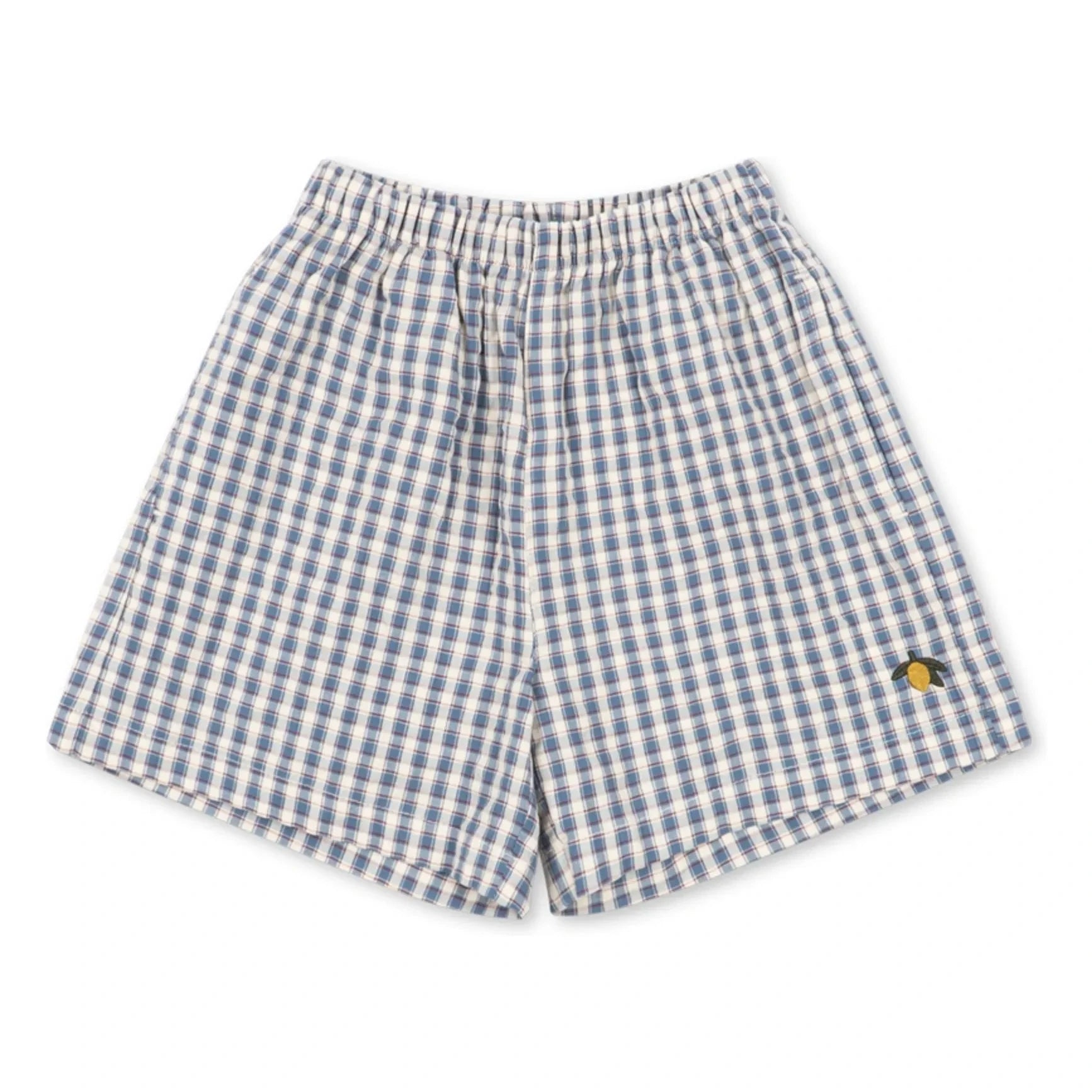 Konges Sløjd - Pantalones Cortos Kim de Algodón Orgánico a Cuadros | Azul